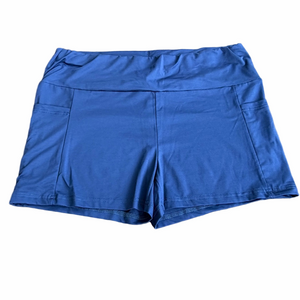 SHEIN Curve Women's Blue Athletic Shorts